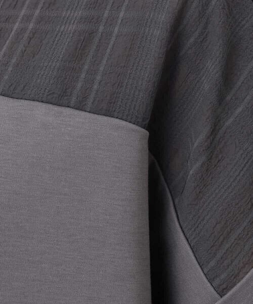 MK MICHEL KLEIN / エムケーミッシェルクラン カットソー | シアーチェック切替えカットソー/洗える | 詳細22