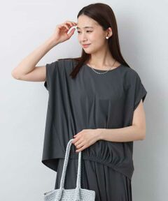 MK MICHEL KLEIN / エムケーミッシェルクラン カットソー | フレンチスリーブジャージーカットソー/接触冷感/速乾/洗える