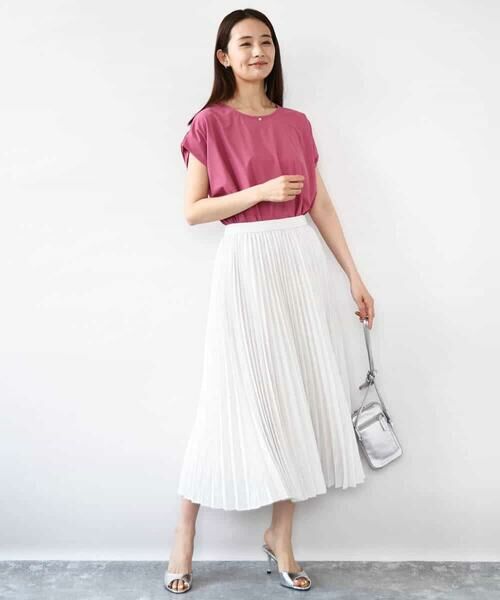 MK MICHEL KLEIN / エムケーミッシェルクラン カットソー | フレンチスリーブジャージーカットソー/接触冷感/速乾/洗える | 詳細11