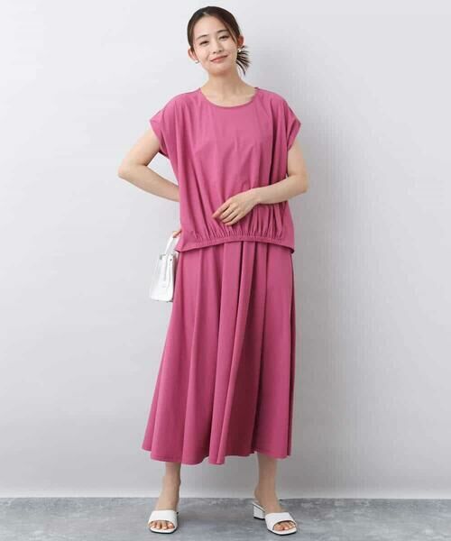 MK MICHEL KLEIN / エムケーミッシェルクラン カットソー | フレンチスリーブジャージーカットソー/接触冷感/速乾/洗える | 詳細14