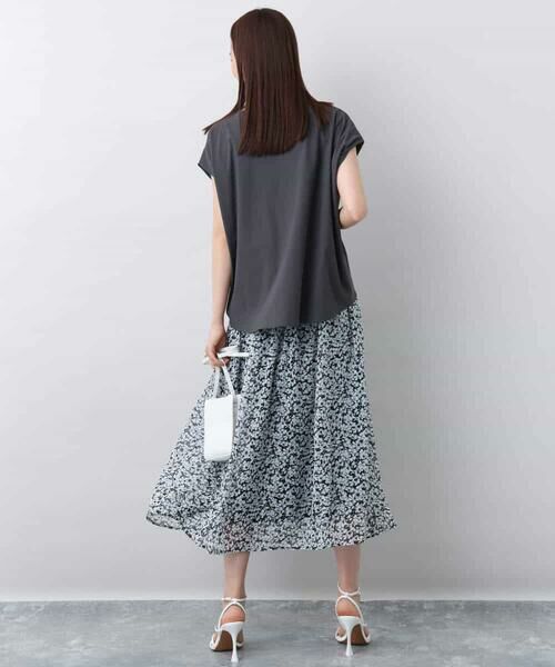 MK MICHEL KLEIN / エムケーミッシェルクラン カットソー | フレンチスリーブジャージーカットソー/接触冷感/速乾/洗える | 詳細7