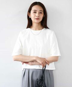 MK MICHEL KLEIN / エムケーミッシェルクラン カットソー | クロップド丈ドルマンスリーブカットソー/接触冷感/洗える