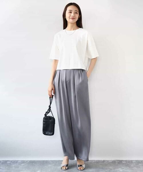 MK MICHEL KLEIN / エムケーミッシェルクラン カットソー | クロップド丈ドルマンスリーブカットソー/接触冷感/洗える | 詳細11