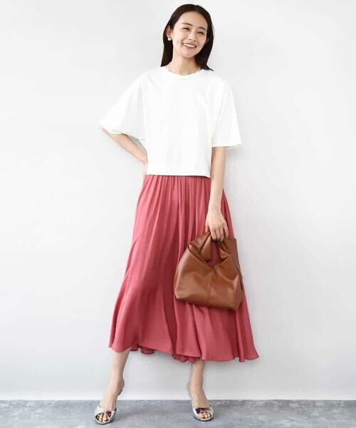 MK MICHEL KLEIN / エムケーミッシェルクラン カットソー | クロップド丈ドルマンスリーブカットソー/接触冷感/洗える | 詳細13