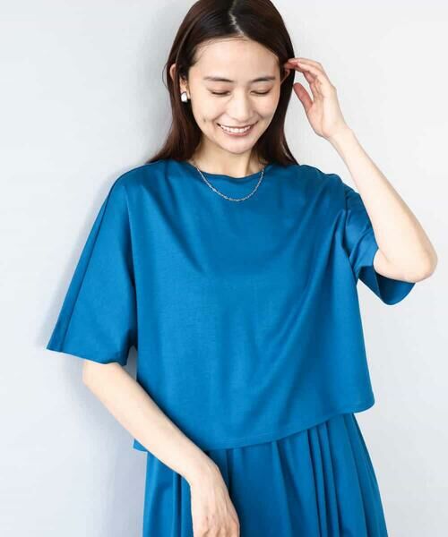 MK MICHEL KLEIN / エムケーミッシェルクラン カットソー | クロップド丈ドルマンスリーブカットソー/接触冷感/洗える | 詳細14