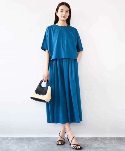 MK MICHEL KLEIN / エムケーミッシェルクラン カットソー | クロップド丈ドルマンスリーブカットソー/接触冷感/洗える | 詳細15