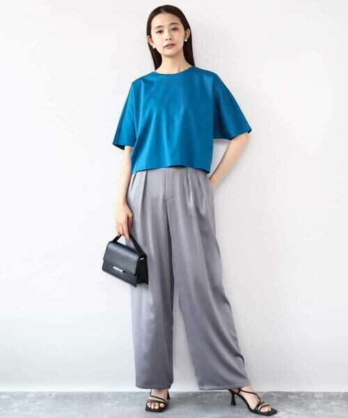 MK MICHEL KLEIN / エムケーミッシェルクラン カットソー | クロップド丈ドルマンスリーブカットソー/接触冷感/洗える | 詳細18