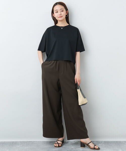 MK MICHEL KLEIN / エムケーミッシェルクラン カットソー | クロップド丈ドルマンスリーブカットソー/接触冷感/洗える | 詳細2