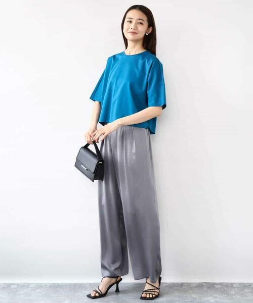 MK MICHEL KLEIN / エムケーミッシェルクラン カットソー | クロップド丈ドルマンスリーブカットソー/接触冷感/洗える | 詳細20