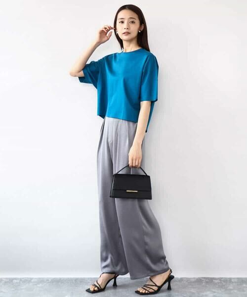 MK MICHEL KLEIN / エムケーミッシェルクラン カットソー | クロップド丈ドルマンスリーブカットソー/接触冷感/洗える | 詳細21