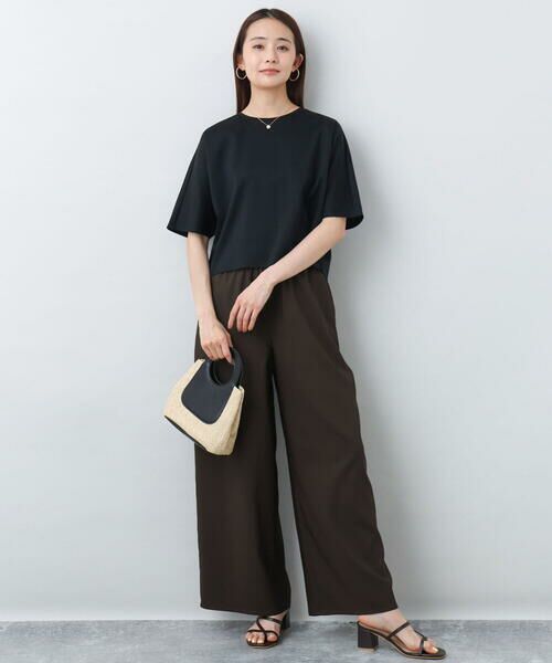 MK MICHEL KLEIN / エムケーミッシェルクラン カットソー | クロップド丈ドルマンスリーブカットソー/接触冷感/洗える | 詳細3