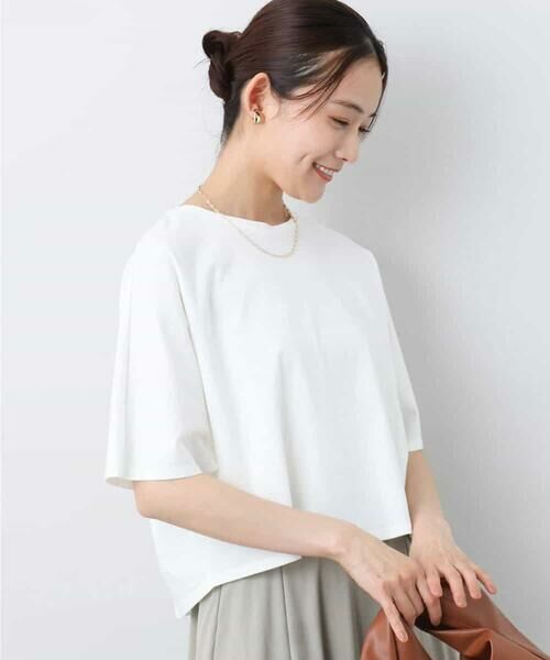 MK MICHEL KLEIN / エムケーミッシェルクラン カットソー | クロップド丈ドルマンスリーブカットソー/接触冷感/洗える | 詳細5