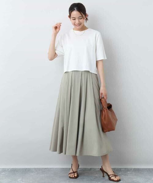 MK MICHEL KLEIN / エムケーミッシェルクラン カットソー | クロップド丈ドルマンスリーブカットソー/接触冷感/洗える | 詳細8