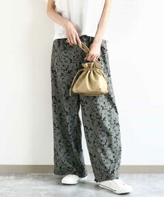 MK MICHEL KLEIN / エムケーミッシェルクラン チノ・ワークパンツ | フラワー柄ワイドパンツ/洗える