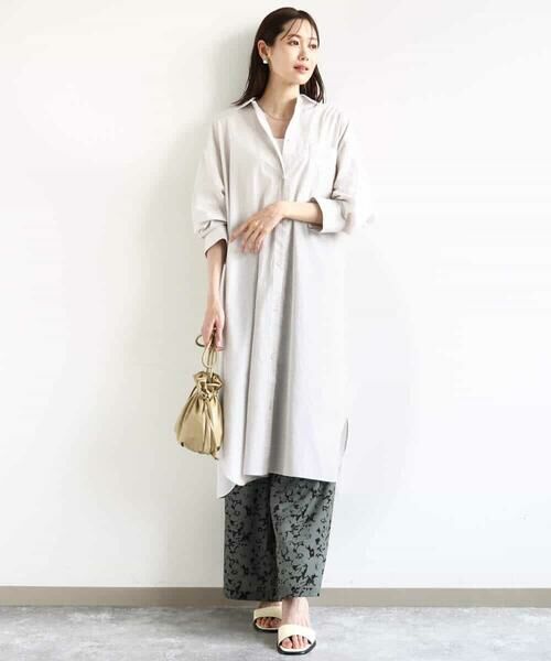 MK MICHEL KLEIN / エムケーミッシェルクラン チノ・ワークパンツ | フラワー柄ワイドパンツ/洗える | 詳細11