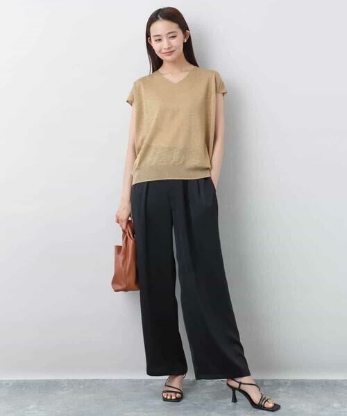 MK MICHEL KLEIN / エムケーミッシェルクラン その他パンツ | 2タックワイドパンツ/洗える | 詳細13