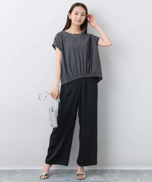 MK MICHEL KLEIN / エムケーミッシェルクラン その他パンツ | 2タックワイドパンツ/洗える | 詳細15