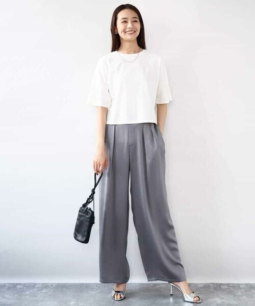 MK MICHEL KLEIN / エムケーミッシェルクラン その他パンツ | 2タックワイドパンツ/洗える | 詳細23