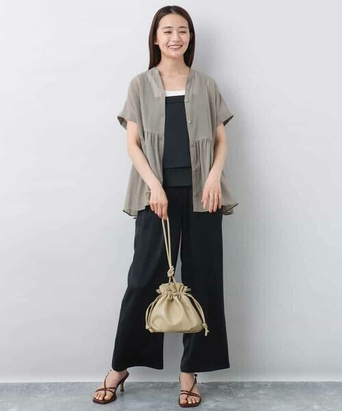 MK MICHEL KLEIN / エムケーミッシェルクラン その他パンツ | 2タックワイドパンツ/洗える | 詳細3