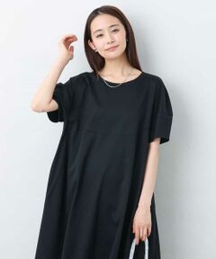 MK MICHEL KLEIN / エムケーミッシェルクラン ロング・マキシ丈ワンピース | ランタンスリーブ切替えワンピース/接触冷感/洗える