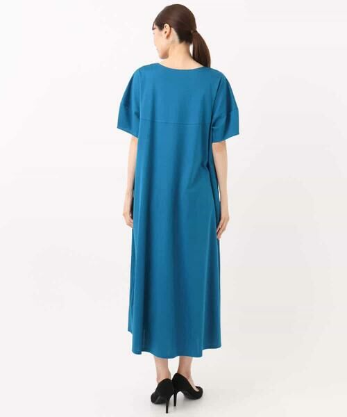 MK MICHEL KLEIN / エムケーミッシェルクラン ロング・マキシ丈ワンピース | ランタンスリーブ切替えワンピース/接触冷感/洗える | 詳細9