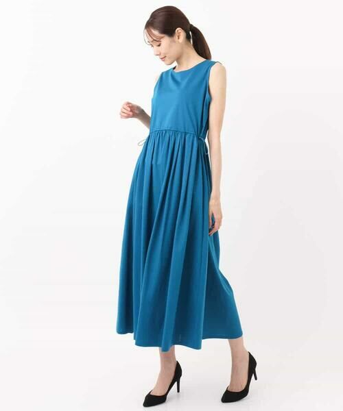 MK MICHEL KLEIN / エムケーミッシェルクラン ロング・マキシ丈ワンピース | ウエスト切り替えノースリーブワンピース/接触冷感/洗える | 詳細18