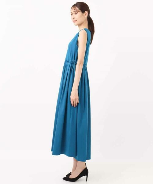 MK MICHEL KLEIN / エムケーミッシェルクラン ロング・マキシ丈ワンピース | ウエスト切り替えノースリーブワンピース/接触冷感/洗える | 詳細19