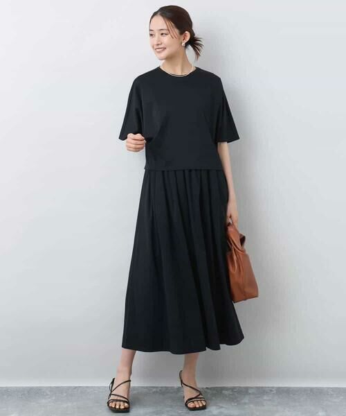 MK MICHEL KLEIN / エムケーミッシェルクラン ロング・マキシ丈ワンピース | ウエスト切り替えノースリーブワンピース/接触冷感/洗える | 詳細9