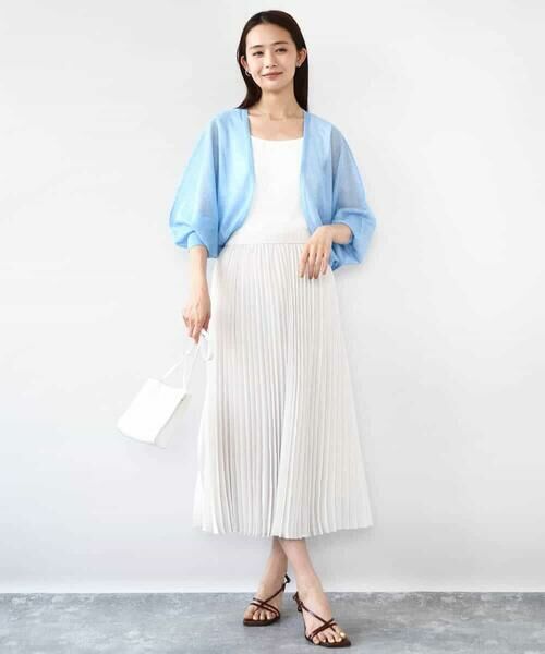 MK MICHEL KLEIN / エムケーミッシェルクラン カーディガン・ボレロ | シアーニットカーディガン/接触冷感/洗える | 詳細15