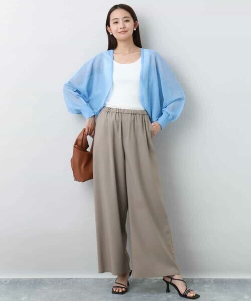 MK MICHEL KLEIN / エムケーミッシェルクラン カーディガン・ボレロ | シアーニットカーディガン/接触冷感/洗える | 詳細9