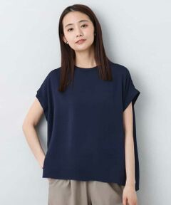 MK MICHEL KLEIN / エムケーミッシェルクラン シャツ・ブラウス | マットサテンTブラウス/接触冷感/洗える