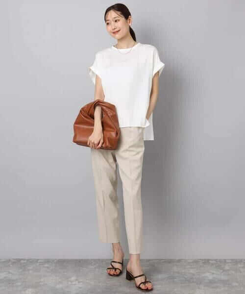 MK MICHEL KLEIN / エムケーミッシェルクラン シャツ・ブラウス | マットサテンTブラウス/接触冷感/洗える | 詳細17