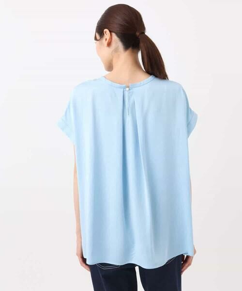 MK MICHEL KLEIN / エムケーミッシェルクラン シャツ・ブラウス | マットサテンTブラウス/接触冷感/洗える | 詳細21