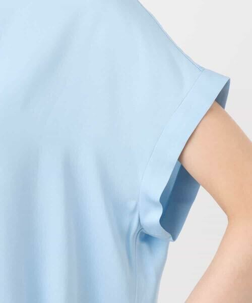 MK MICHEL KLEIN / エムケーミッシェルクラン シャツ・ブラウス | マットサテンTブラウス/接触冷感/洗える | 詳細24
