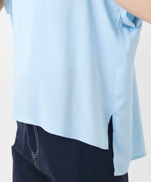 MK MICHEL KLEIN / エムケーミッシェルクラン シャツ・ブラウス | マットサテンTブラウス/接触冷感/洗える | 詳細25