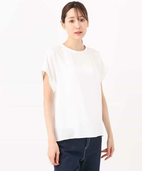 MK MICHEL KLEIN / エムケーミッシェルクラン シャツ・ブラウス | マットサテンTブラウス/接触冷感/洗える | 詳細27