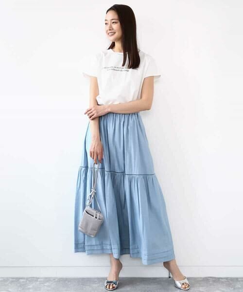 MK MICHEL KLEIN / エムケーミッシェルクラン カットソー | フレンチスリーブロゴTシャツ/接触冷感/洗える | 詳細11