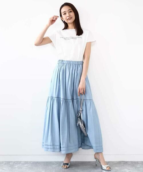 MK MICHEL KLEIN / エムケーミッシェルクラン カットソー | フレンチスリーブロゴTシャツ/接触冷感/洗える | 詳細14