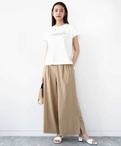 MK MICHEL KLEIN / エムケーミッシェルクラン カットソー | フレンチスリーブロゴTシャツ/接触冷感/洗える | 詳細15