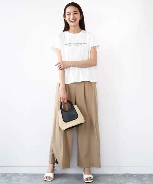 MK MICHEL KLEIN / エムケーミッシェルクラン カットソー | フレンチスリーブロゴTシャツ/接触冷感/洗える | 詳細16