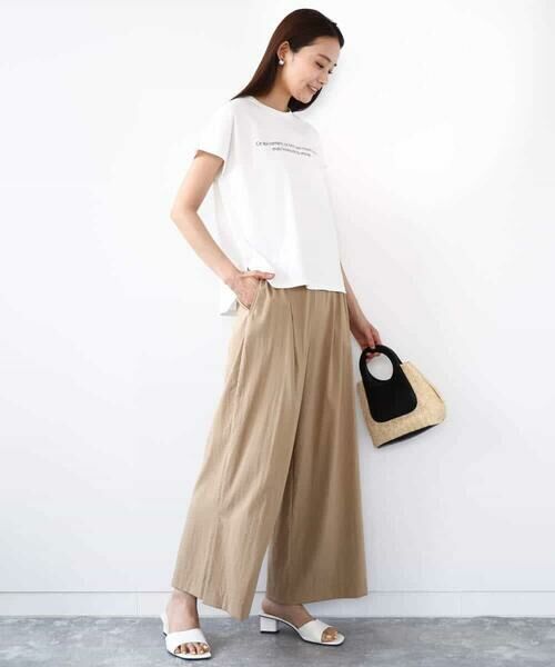 MK MICHEL KLEIN / エムケーミッシェルクラン カットソー | フレンチスリーブロゴTシャツ/接触冷感/洗える | 詳細17