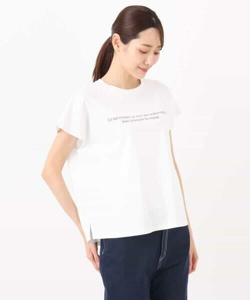 MK MICHEL KLEIN / エムケーミッシェルクラン カットソー | フレンチスリーブロゴTシャツ/接触冷感/洗える | 詳細22