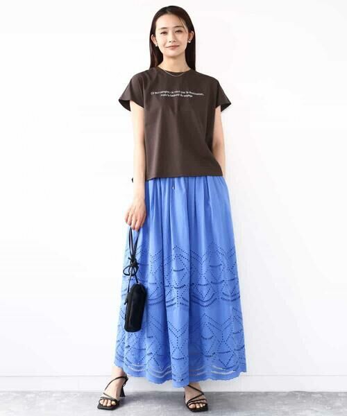 MK MICHEL KLEIN / エムケーミッシェルクラン カットソー | フレンチスリーブロゴTシャツ/接触冷感/洗える | 詳細4