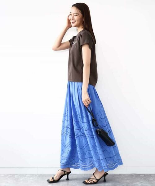 MK MICHEL KLEIN / エムケーミッシェルクラン カットソー | フレンチスリーブロゴTシャツ/接触冷感/洗える | 詳細6