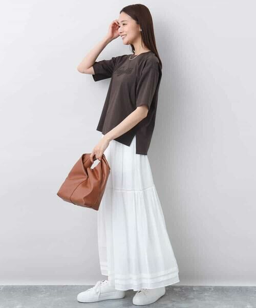 MK MICHEL KLEIN / エムケーミッシェルクラン カットソー | リラックスシルエット ロゴTシャツ/接触冷感/洗える | 詳細4