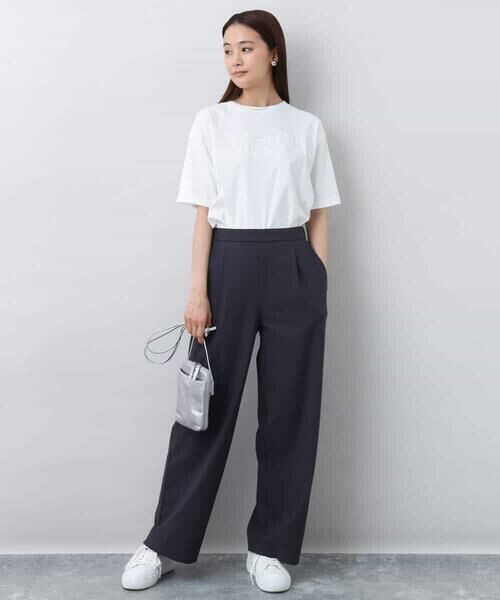 MK MICHEL KLEIN / エムケーミッシェルクラン カットソー | リラックスシルエット ロゴTシャツ/接触冷感/洗える | 詳細9