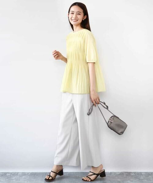 MK MICHEL KLEIN / エムケーミッシェルクラン その他パンツ | センタープレス入りストレートワイドパンツ/UVカット/接触冷感/速乾/洗える | 詳細15