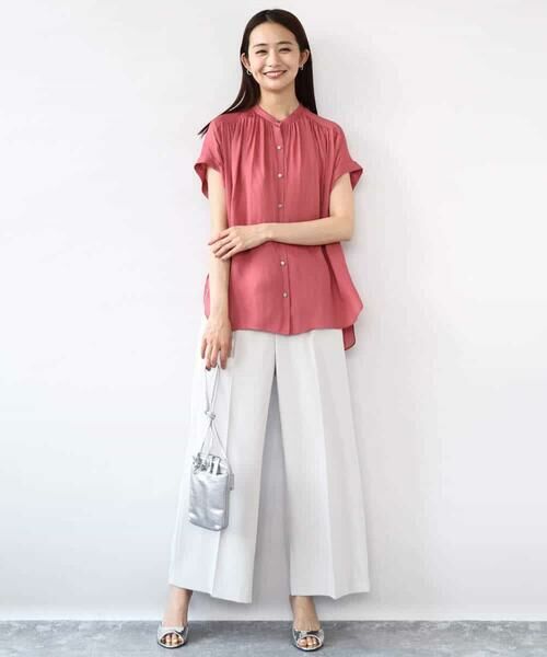 MK MICHEL KLEIN / エムケーミッシェルクラン その他パンツ | センタープレス入りストレートワイドパンツ/UVカット/接触冷感/速乾/洗える | 詳細17