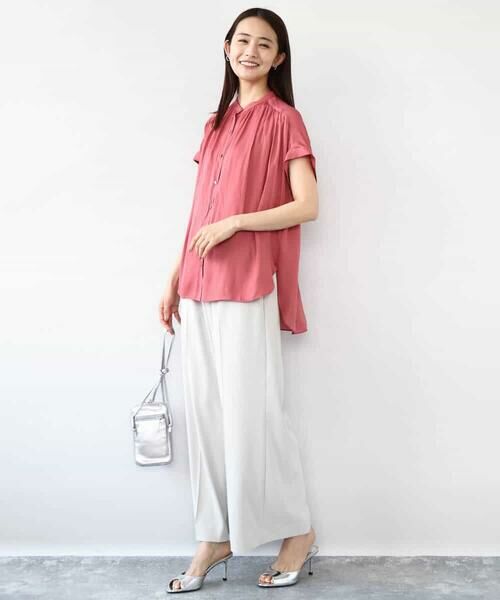 MK MICHEL KLEIN / エムケーミッシェルクラン その他パンツ | センタープレス入りストレートワイドパンツ/UVカット/接触冷感/速乾/洗える | 詳細18