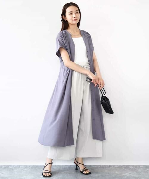 MK MICHEL KLEIN / エムケーミッシェルクラン その他パンツ | センタープレス入りストレートワイドパンツ/UVカット/接触冷感/速乾/洗える | 詳細21